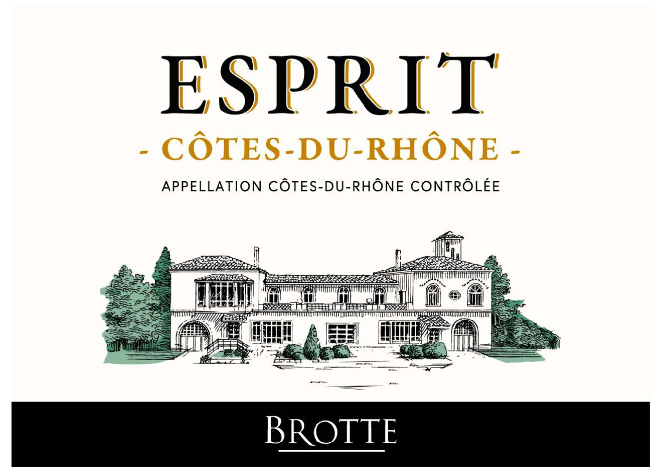 Brotte - Esprit - Cotes du Rhone label