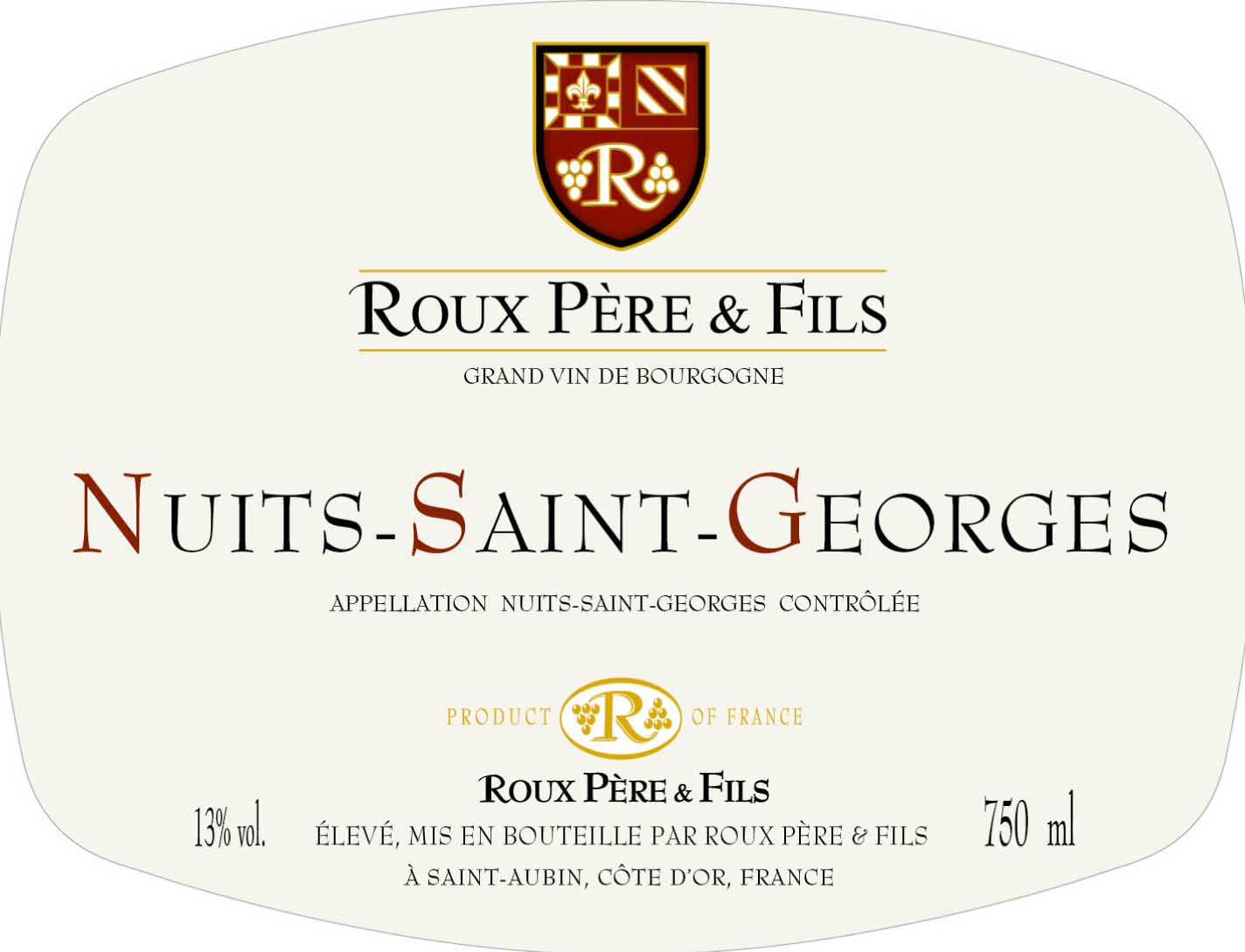 Roux Pere & Fils - Nuits Saint Georges label