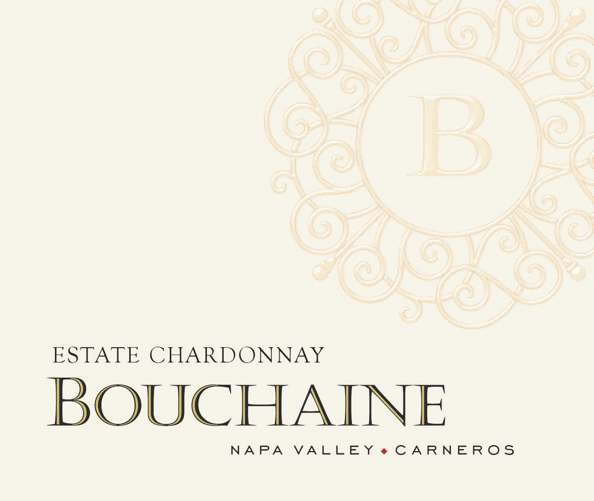 Bouchaine - Estate Vineyard - Chardonnay label
