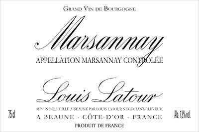 Louis Latour - Marsannay Blanc label