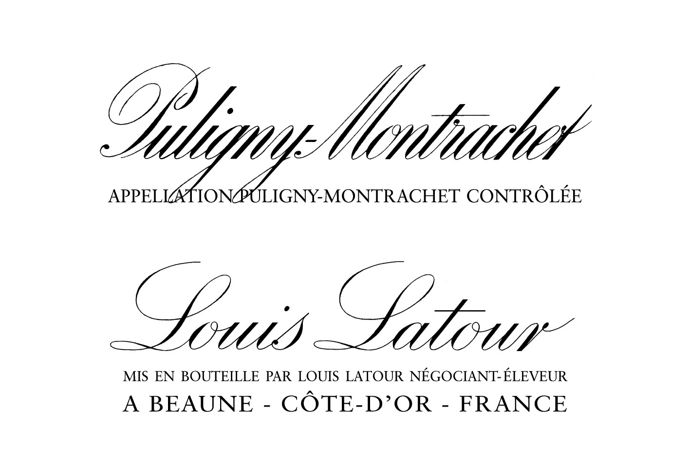 Louis Latour - Puligny-Montrachet label
